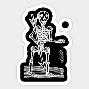 Antique Woodcut Death as a Skeleton Sticker